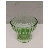 Vintage uranium glass sherbert dish