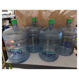 Lot of 4 empty 5 gallon water jugs