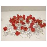 Group of faceted acrylic jewel-shaped ornaments