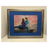 Sunset Lovers framed art print