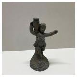 Vintage Cast Aluminum  Cherub Figurine