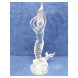 Fostoria crystal glass mermaid sculpture