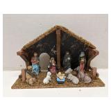 Vintage tabletop nativity scene