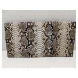 Snakeskin foldover clutch purse