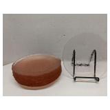 Lot of 12 Arcoroc Rosaline pink glass plates, 7.5'