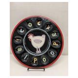 Rooster deviled egg plate