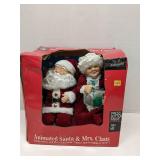 Gemmy Animated Santa & Mrs. Claus, untested