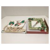 Fitz & Floyd plate & WM Rogers trivet