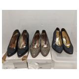 3 Pairs of Walter Steiger high heel shoes size 8.5