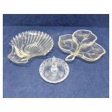 Group of 3 glass & crystal items