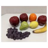 Group of ceramic fruit