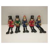 Lot of 5 nutcracker soldier shelf sitter