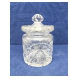 Vintage cut crystal biscuit jar