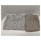 Island Shores shirt (XXL) & Clairborne pants