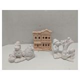 Lot of 3 ceramic decor items