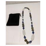 Multicolor glass bead necklace