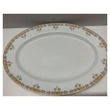 Antique Porcelain Oval Serving Platter