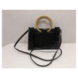 Finesse La Model Crocodile Black 1950s-60s Purse