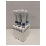 Vintage Set of 6 White and Blue Spreader Set