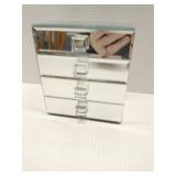 Four-drawer mirrored jewelry box