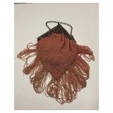 Antique Pink Glass Beaded Evening Bag
