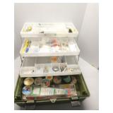 Cantilever tackle box and contents