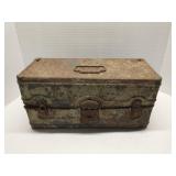Vintage metal tacklebox and contents