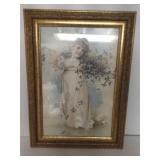 Framed Victorian-style art print