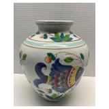 Vtg Chinese Porcelain Ginger Jar Hand Painted