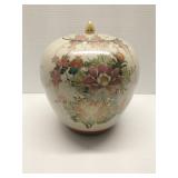 Japanese Satsuma-style crackle-glaze ginger jar