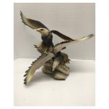 Two eagle figure statue