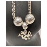Sterling silver 925 chain charm bracelet