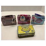 4 1997 Tootsie Roll Collectible Mini Lunch Boxes