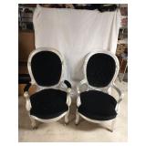 Baroque-style Louis XVI medallion armchairs