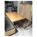 Restaurant booth and table
