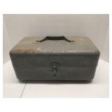 Vintage metal tackle box