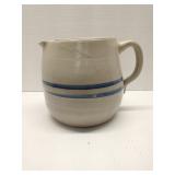 Vintage stoneware pottery crock pitcher