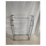 Freestanding towel rack, metal and acrylic