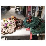 Group of holiday wreaths