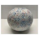 Ceramic Ball Vase Pastel Spongeware Splatter