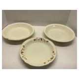 3 Vtg Hall China Jewel Tea Autumn Leaf 8.5' & 9.5'