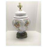 Floral ceramic table lamp