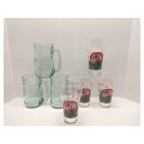 Group of Coca-cola glasses