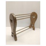 Mini wood quilt rack
