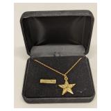 Genuine diamond dust star necklace