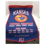 Kansas Jayhawks basketball dynasty wool banner