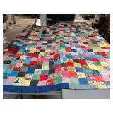 Handmade Scrappy Patchwork Multicolor Quilt