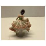 Vtg German Porcelain Figrine Dresden-style Lace
