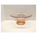 Indiana Glass pink depression glass console bowl