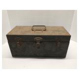 Vintage metal tackle box